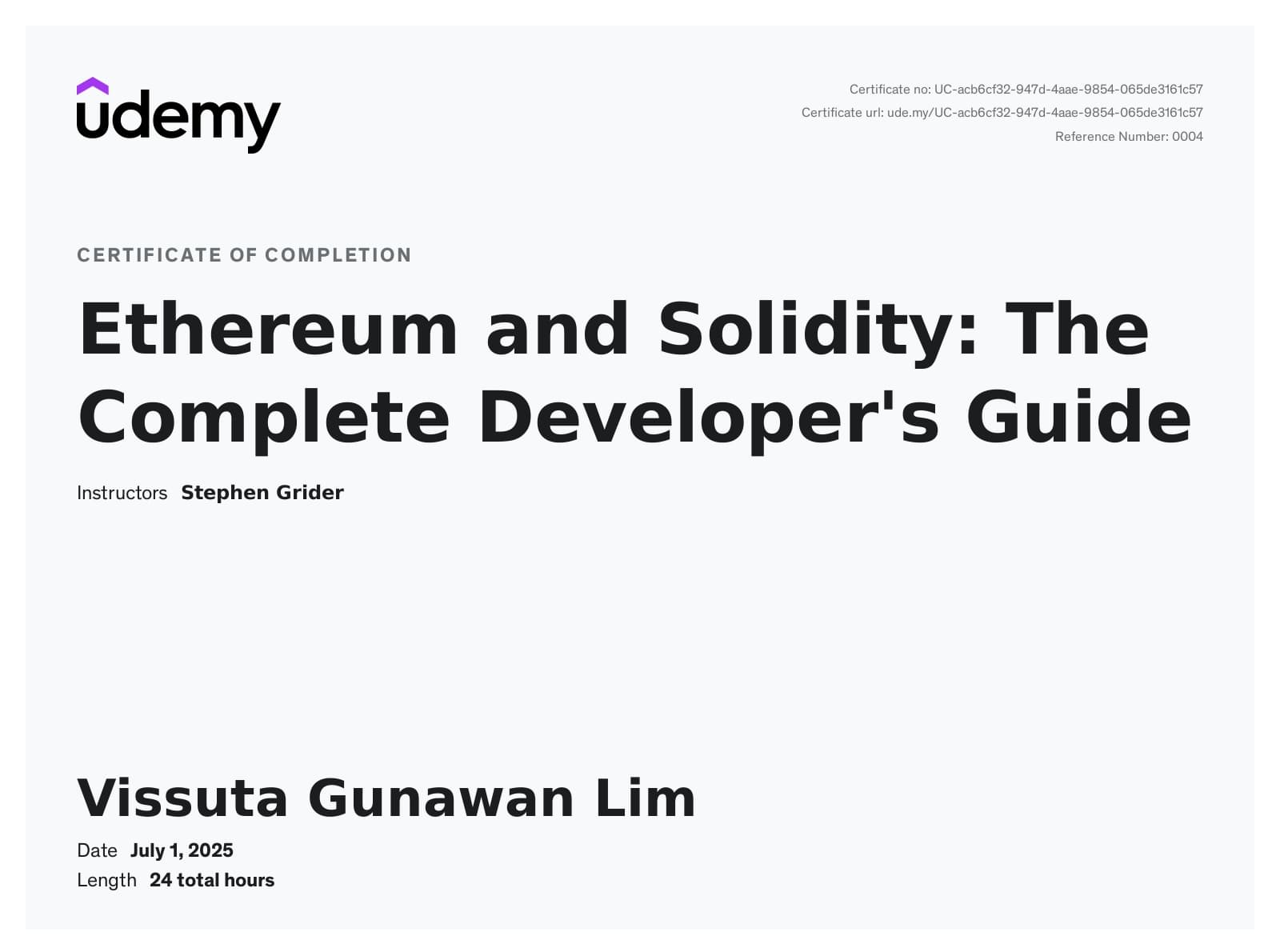 Ethereum and Solidity: The Complete Developer's Guide